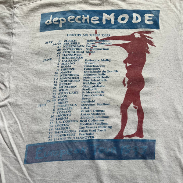 1993 Depeche Mode European Tour Vintage Band Tee Shirt