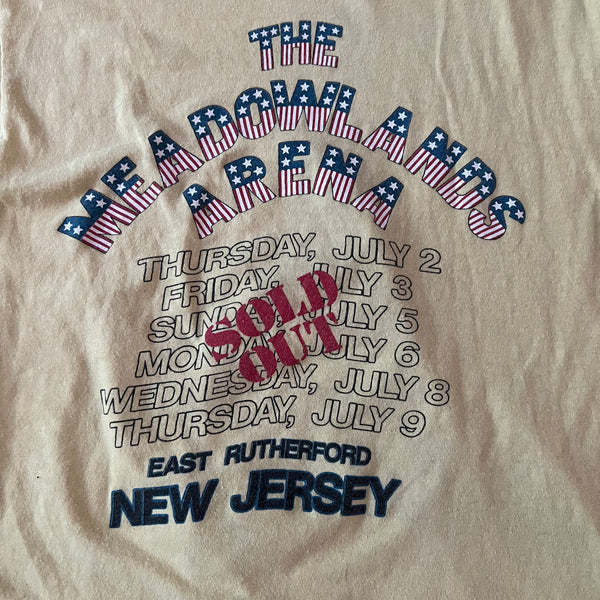 1981 Bruce Springsteen East Rutherford, New Jersey Concert Dates Vintage Tee Shirt