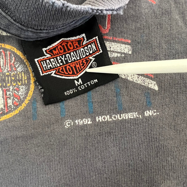 1992 Harley Davidson Motorcycle Marietta, Ohio Vintage Tee Shirt