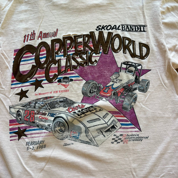 1988 Copper World Classic Phoenix International Raceway Skoal Bandit Vintage Car Racing NASCAR Tee Shirt