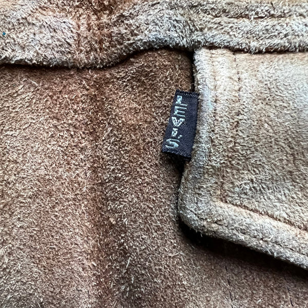 1960's Levi's BIG E Vintage Brown Suede Leather Western Field Trucker Jacket