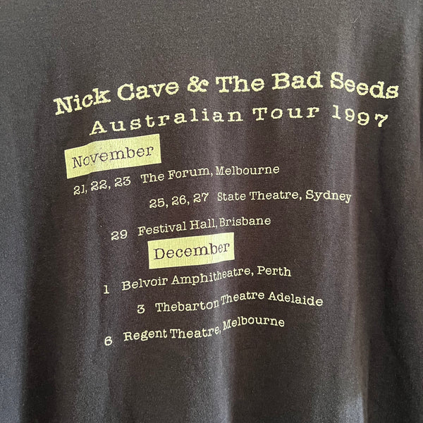 1997 Nick Cave & The Bad Seeds Australian Tour Vintage Band Tee Shirt