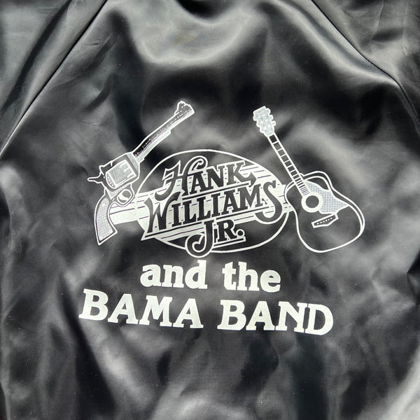 1980's Hank WIlliams Jr and The Bama Band Vintage Country Music Tour  Satin Jacket