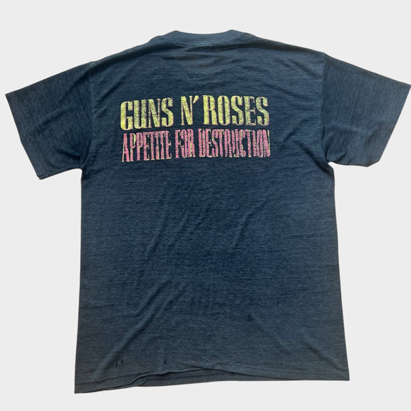 1988 Guns N Roses "Appetite For Destruction" Vintage Band Promo Tee Shirt