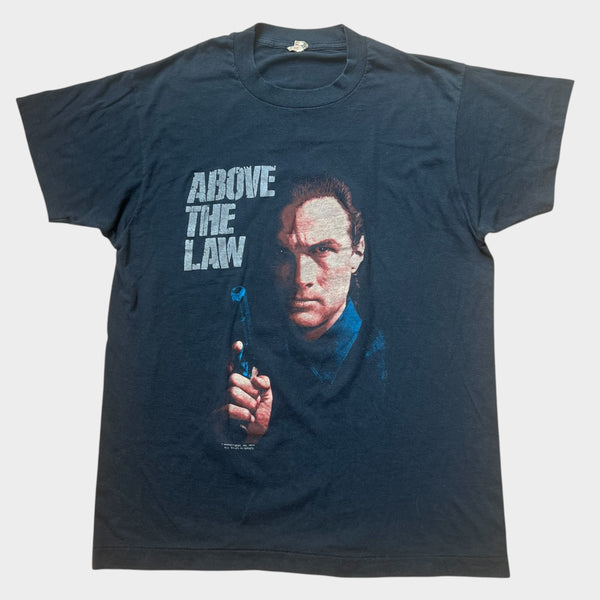 1988 Above The Law (Starring: Steven Seagal) Vintage Movie Promo Tee Shirt