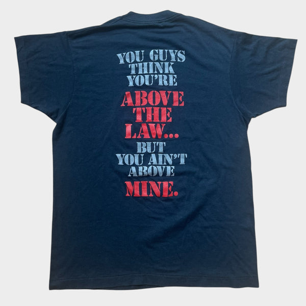 1988 Above The Law (Starring: Steven Seagal) Vintage Movie Promo Tee Shirt