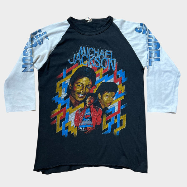 1980's Michael Jackson Vintage Raglan Tee Shirt