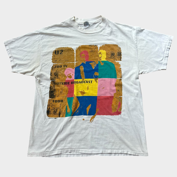 1992 U2 "Zoo TV" Tour From Yankee Stadium Bronx, New York Concerts Vintage Band Tee Shirt
