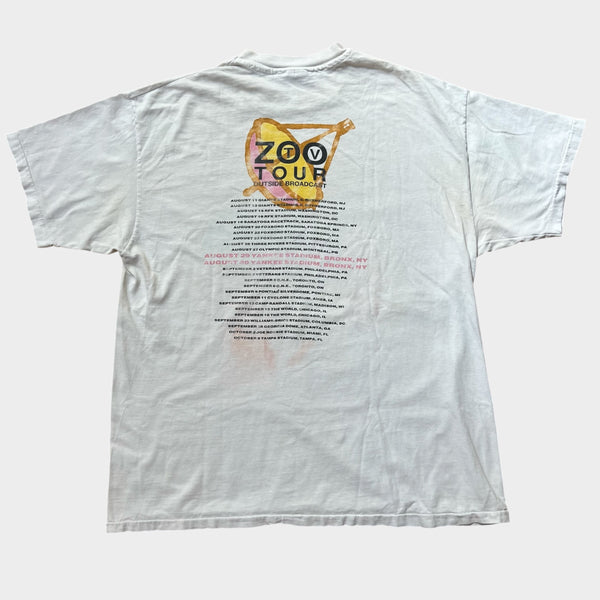 1992 U2 "Zoo TV" Tour From Yankee Stadium Bronx, New York Concerts Vintage Band Tee Shirt