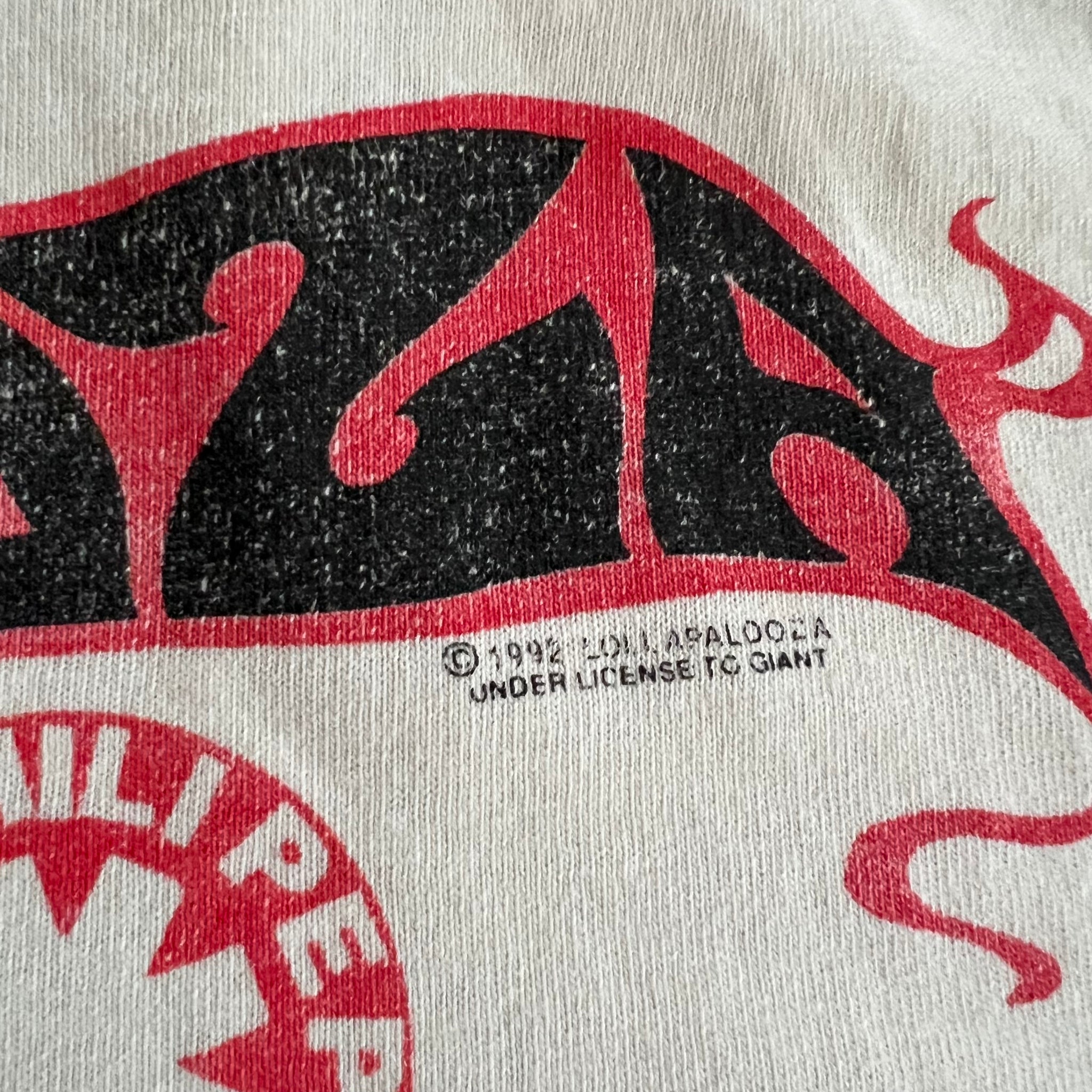 1992 Lollapalooza Festival Vintage Tee Shirt Red Hot Chili