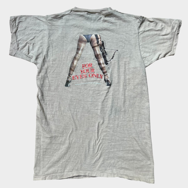 1981 James Bond 007 "For Your Eyes Only" (Starring: Roger Moore) Vintage Movie Promo Tee Shirt