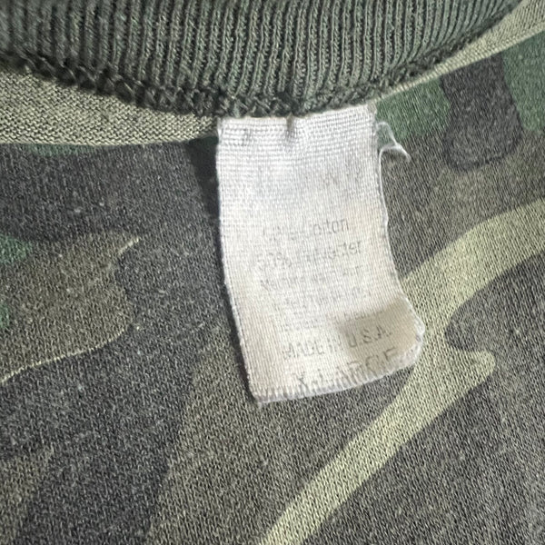 1970's Camo Army Vintage Long Sleeve Tee Shirt