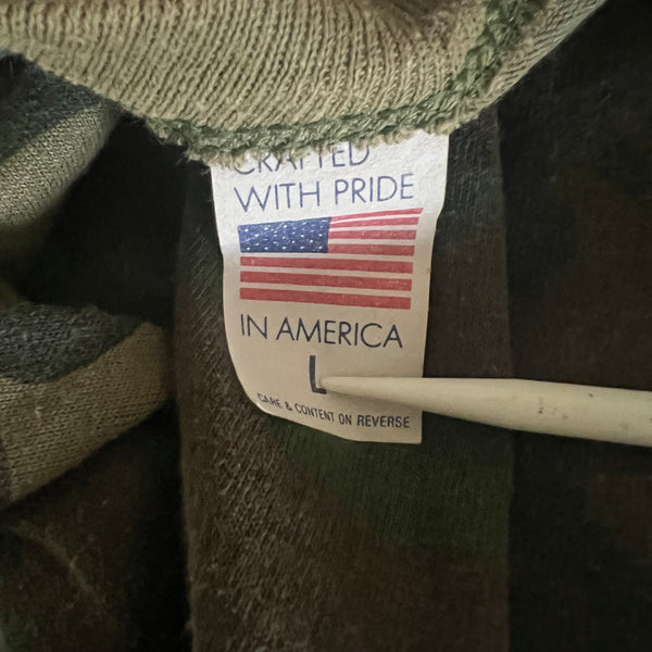 1980's Camo Army Vintage Long Sleeve Tee Shirt