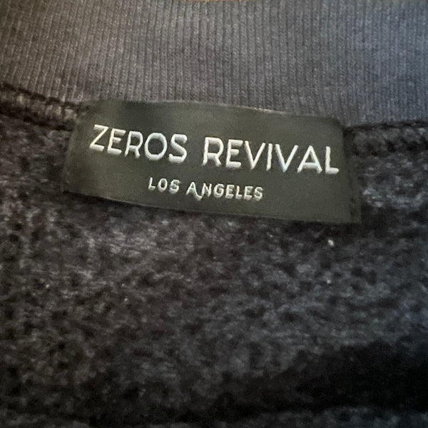 1980s Zeros Revival Blank Vintage Sweatshirt - Black