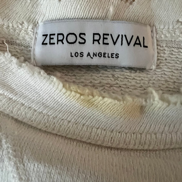 1950's Zeros Revival Blank Vintage Sweatshirt - White