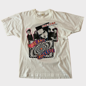 1989 The Cure w/ Love And Rockets & The Pixies at Dodger Stadium in Los Angeles Vintage Concert Tee Shirt