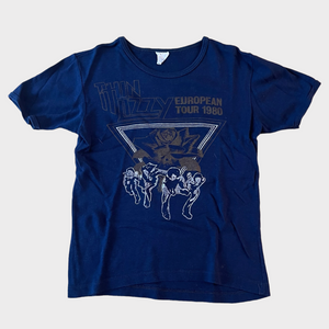 Thin Lizzy Band Rock Tour Vintage Style 100% Cotton Men T