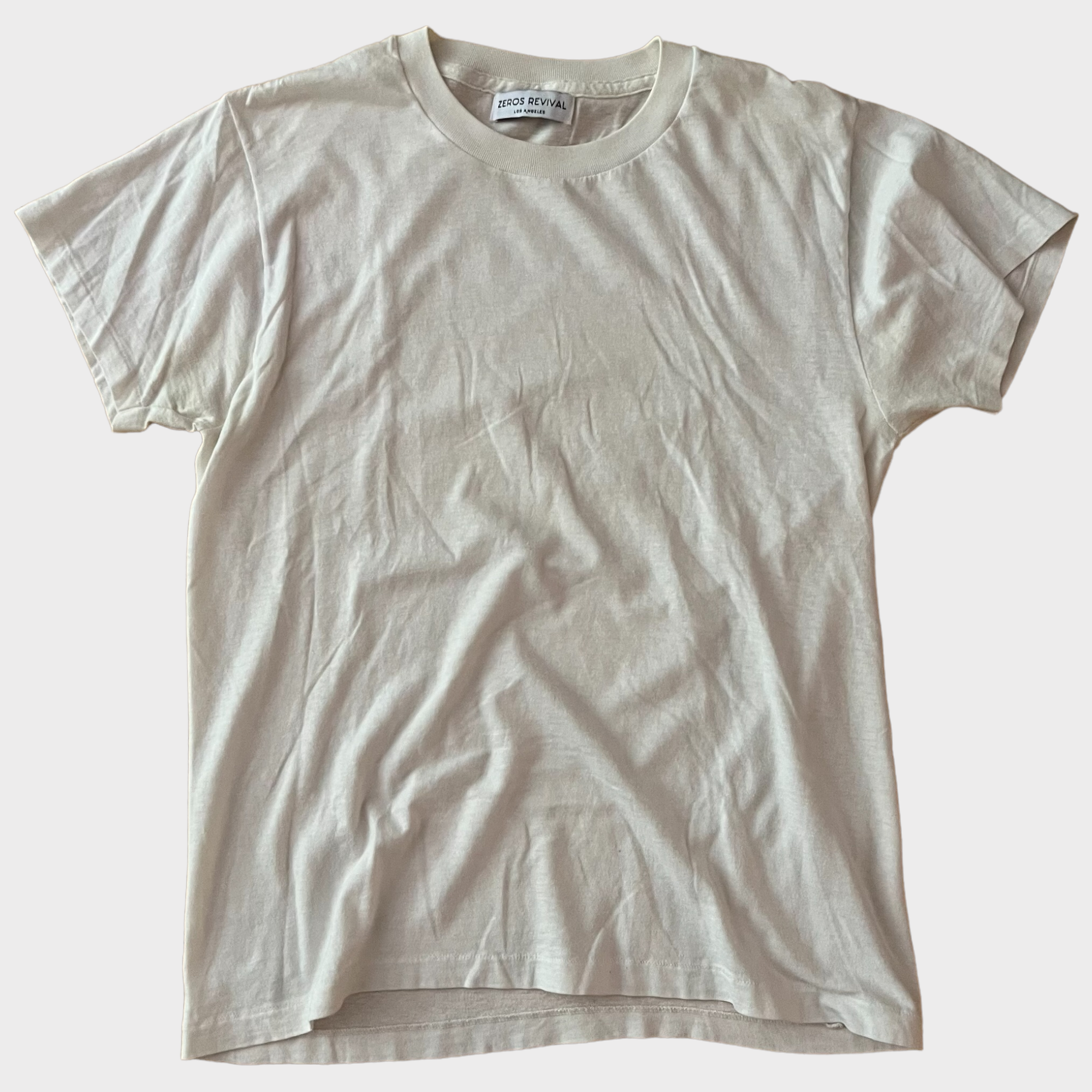 1970s Zeros Revival Vintage Blank Tee - White
