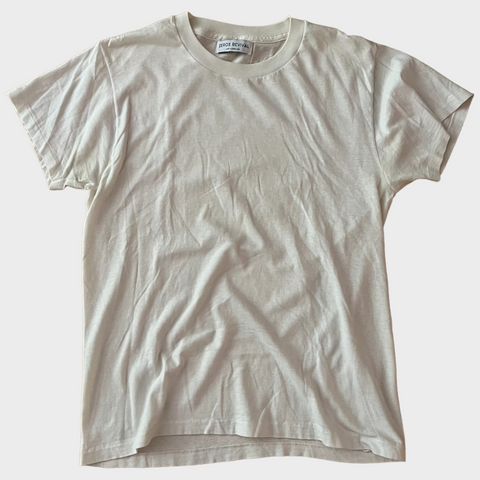 1970s Zeros Revival Vintage Blank Tee - White