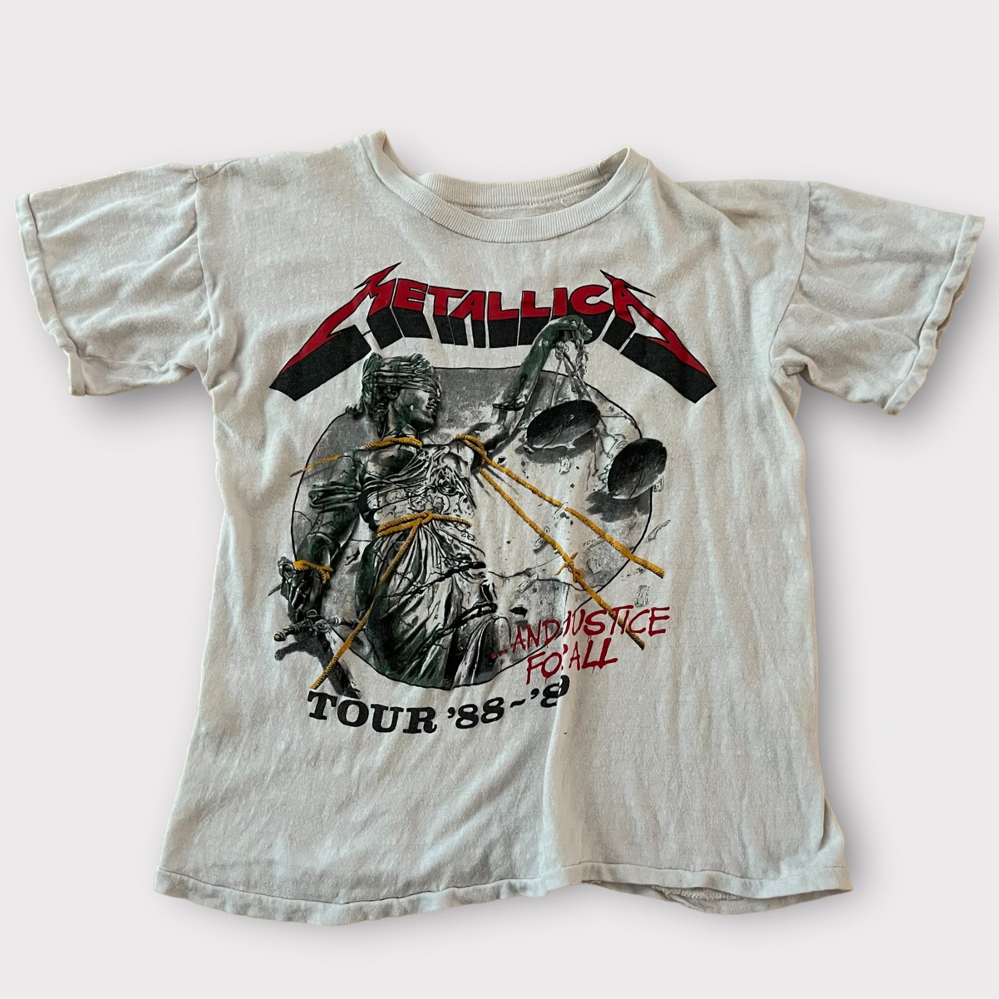 1988 Metallica "And Justice For All" Vintage Band Promo Tee Shirt