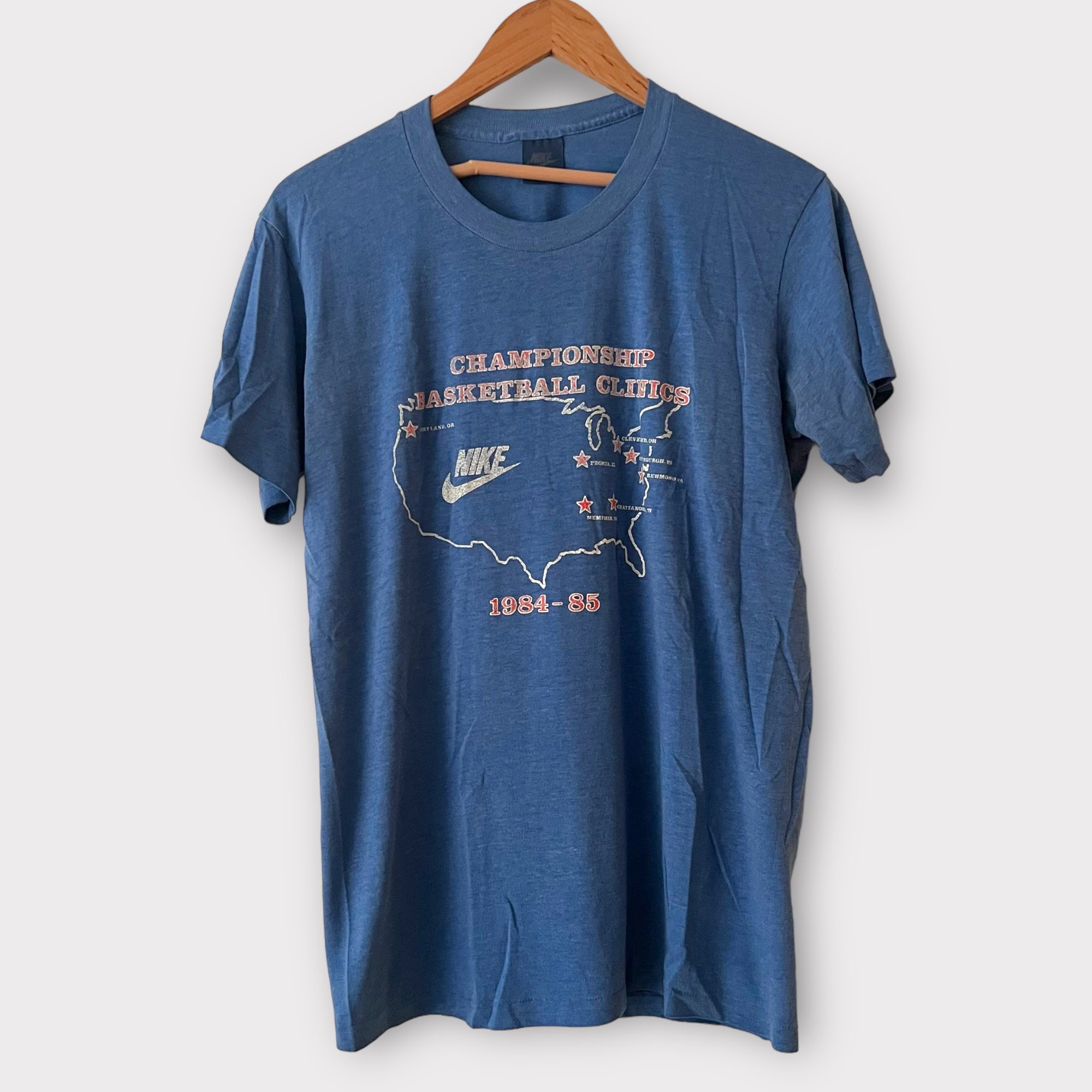 1980s Nike Basketball Championship Vintage Athletic Tee Shirt