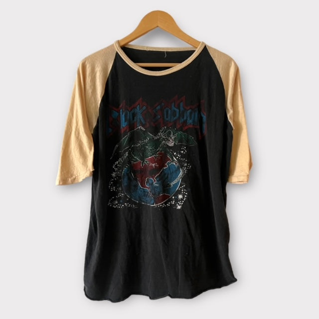 1970s Black Sabbath Vintage Band Promo Raglan Tee Shirt