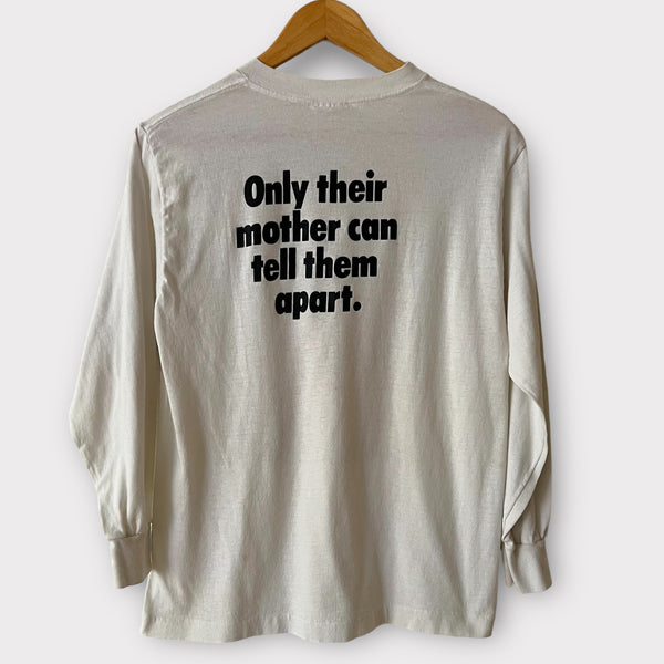 1988 Twins Movie Promo Long Sleeve Tee Shirt Starring Arnold Schwarzenegger & Danny Devito