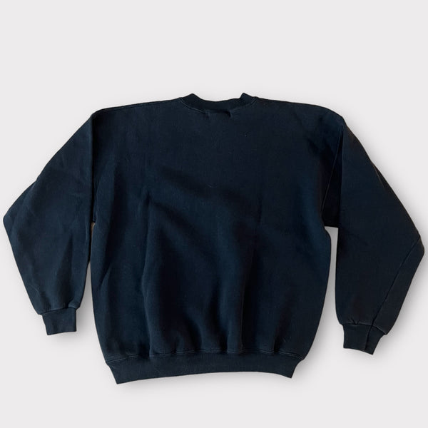 1990's Zeros Revival Blank Vintage Sweatshirt - Black