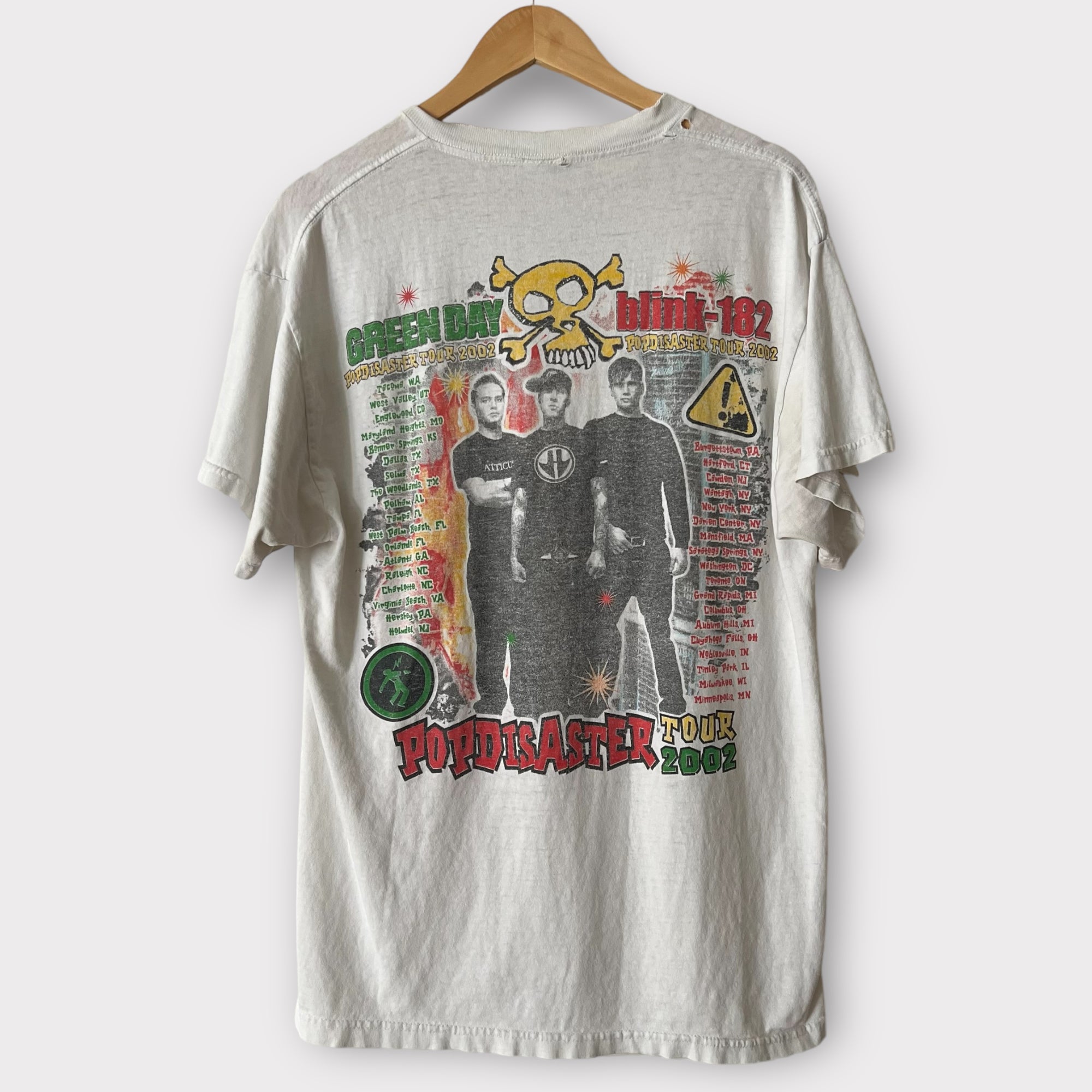 2002 Green Day + Blink 182 Vintage Tour Tee Shirt – Zeros Revival