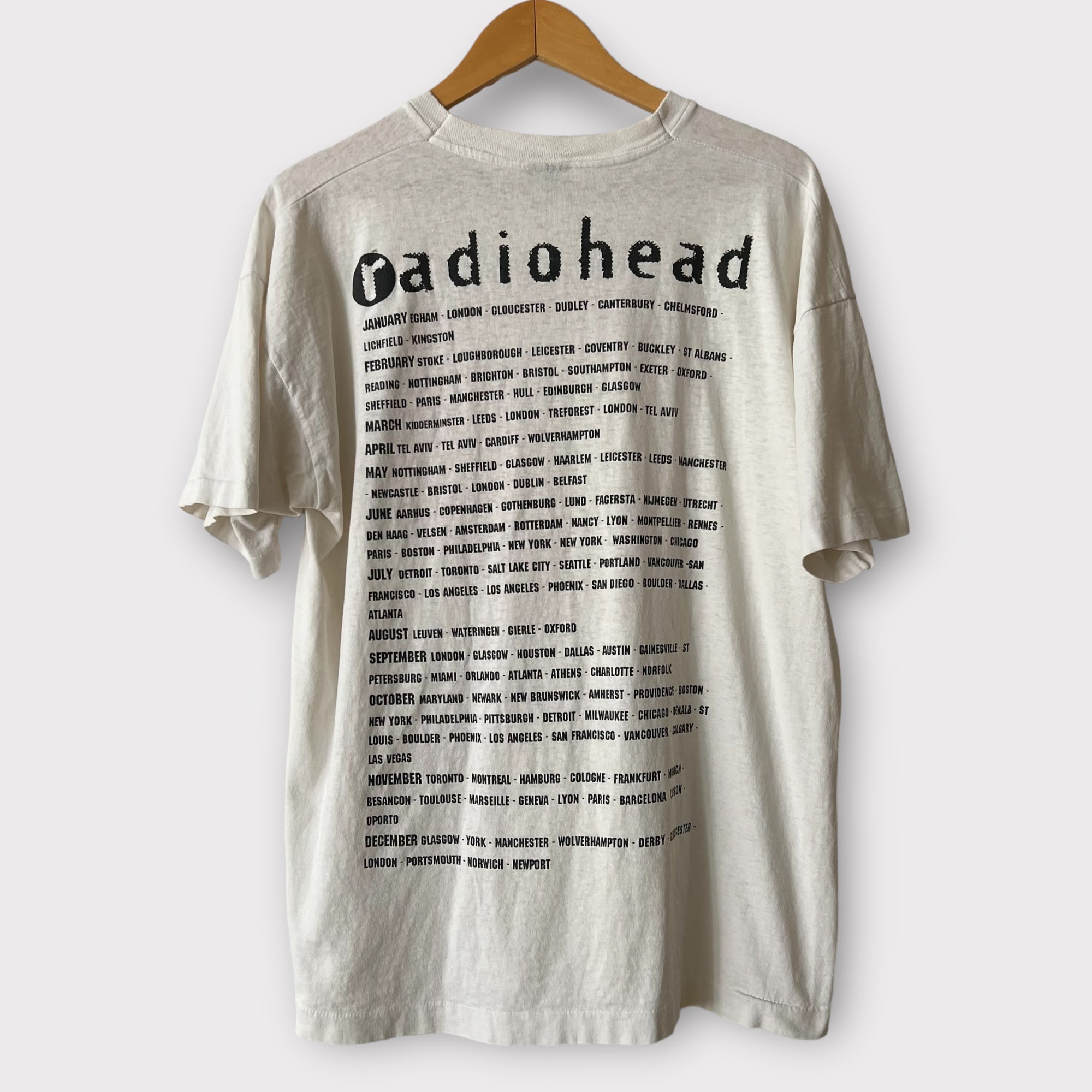 1993 Radiohead Vintage Tour Tee Shirt – Zeros Revival