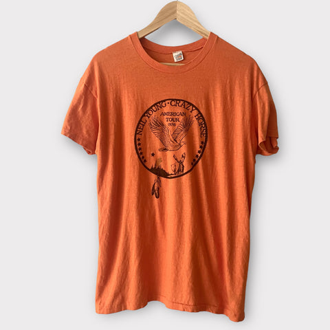 1976 Neil Young American Tour Vintage Band Tee Shirt
