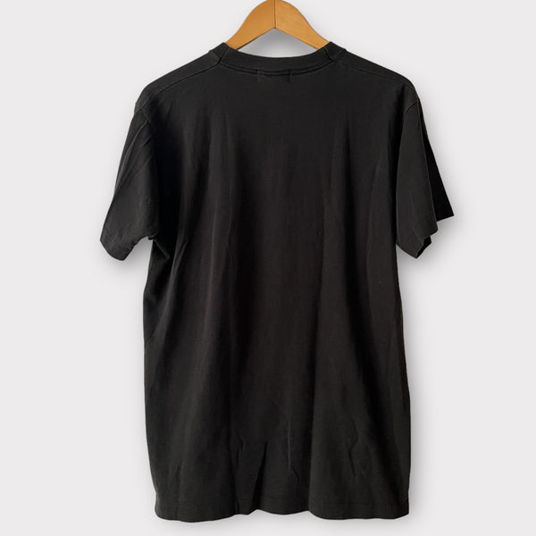 1990s Zeros Revival Blank Vintage Tee Shirt - Black