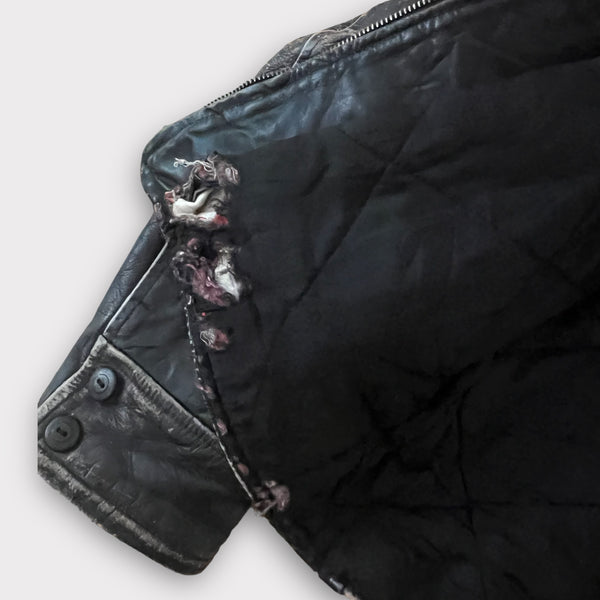 1950s Grais Steerhide Black Leather Motorcycle Jacket
