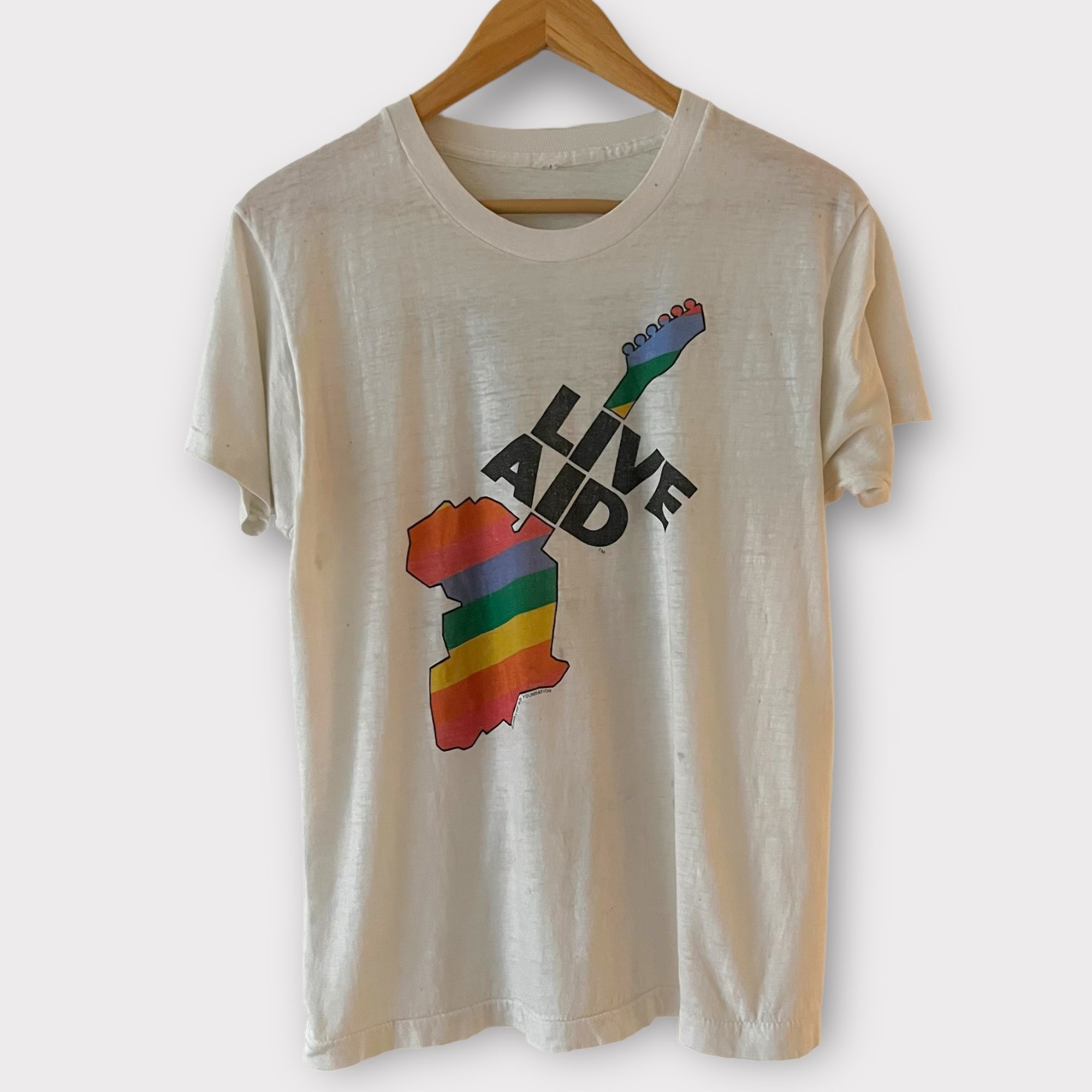 1985 Live Aid Festival Vintage Concert Tee Shirt Zeros Revival