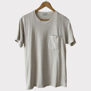 Zeros Revival 1970s Zeros Revival Vintage Blank Pocket Tee Shirt - White
