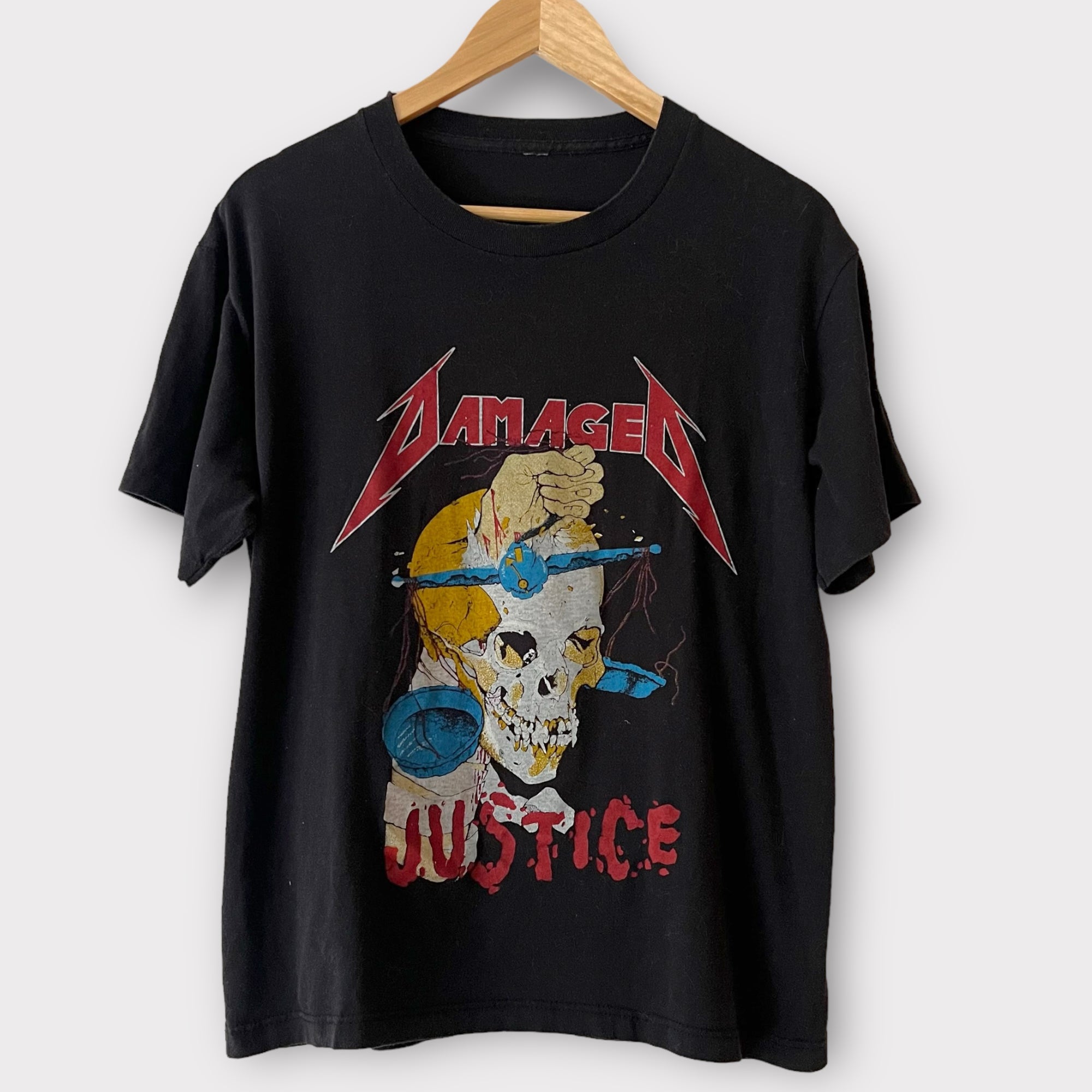 1988 monsters of rock t shirt 1988 Metallica Damaged Justice Monsters Of Rock Festival Vintage Concert Tee Shirt