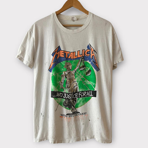 1988 Metallica "And Justice For All" with Special Guest The Cult Vintage Tour Tee Shirt