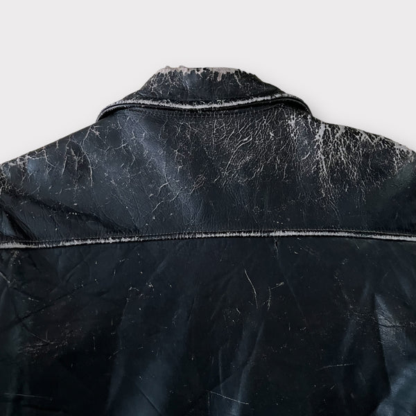 1950s Grais Steerhide Black Leather Motorcycle Jacket