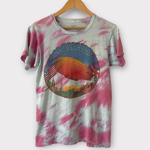 1975 Led Zeppelin Vintage Tour Tie Dye Band Tee Shirt