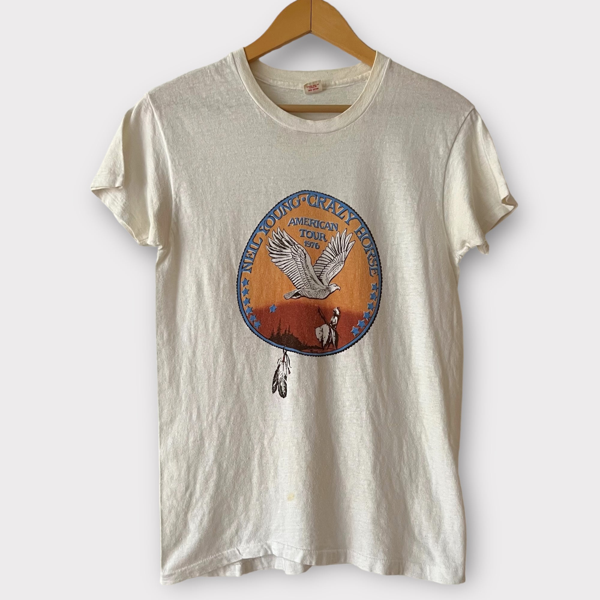 1976 Neil Young "Crazy Horse" Vintage Tour Band Tee Shirt