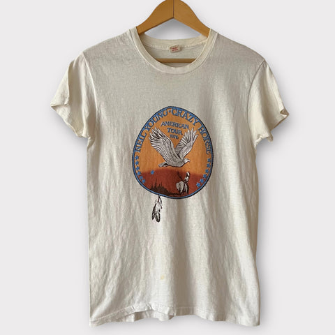 1976 Neil Young "Crazy Horse" Vintage Tour Band Tee Shirt