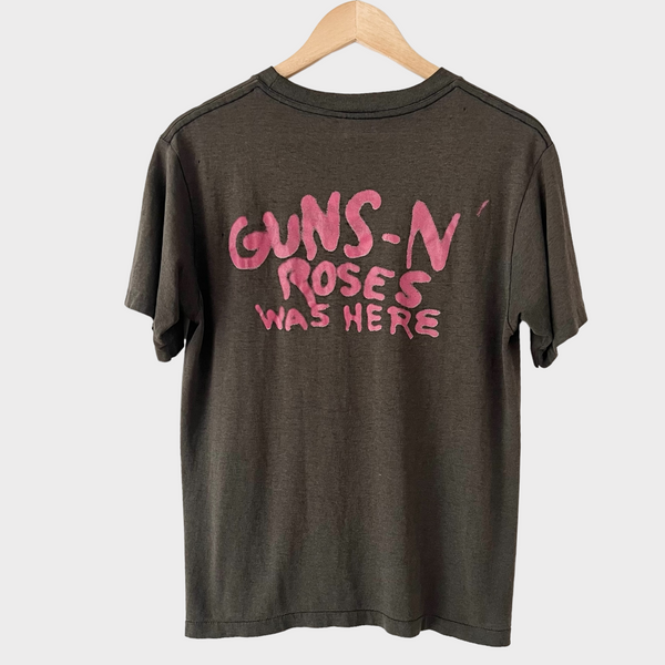 1987 Guns N Roses "Was Here" Vintage Promo Tee Shirt