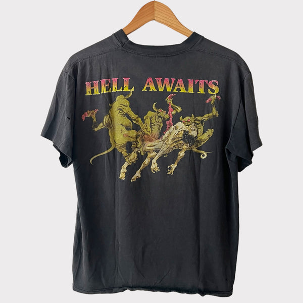 1991 Slayer "Hell Awaits" Vintage Tour Tee Shirt