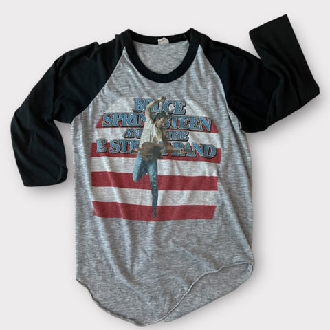 1984 Bruce Springsteen Vintage Tour Raglan Tee Shirt