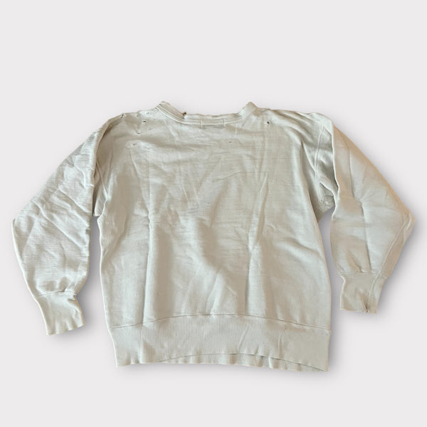 1950's Zeros Revival Blank Vintage Sweatshirt - White