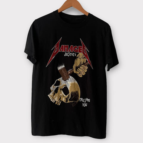 1980s Metallica "Damage Justice" Vintage Parking Lot Band Promo Tee Shirt