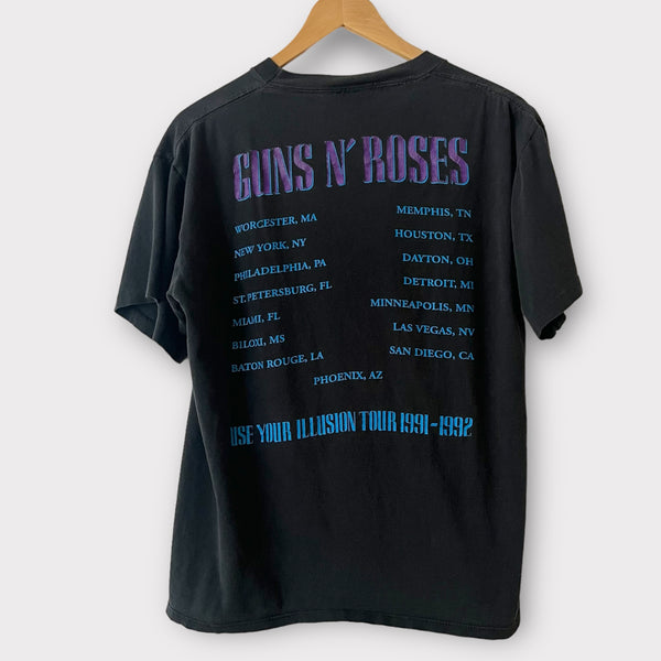 1991 Guns N Roses "Use Your Illusion" Vintage Tour Tee Shirt