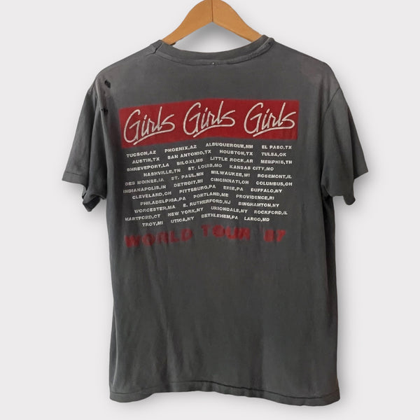 1987 Motley Crue "Girls Girls Girls" Vintage Tour Tee Shirt