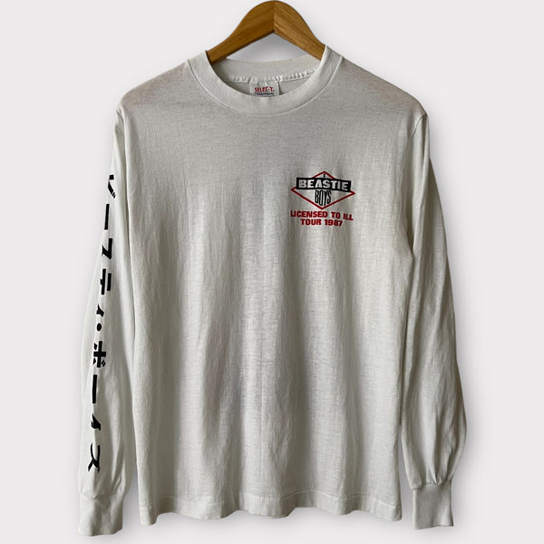 1987 Beastie Boys "Licensed To Ill" Japan Tour Vintage Long Sleeve Tee Shirt