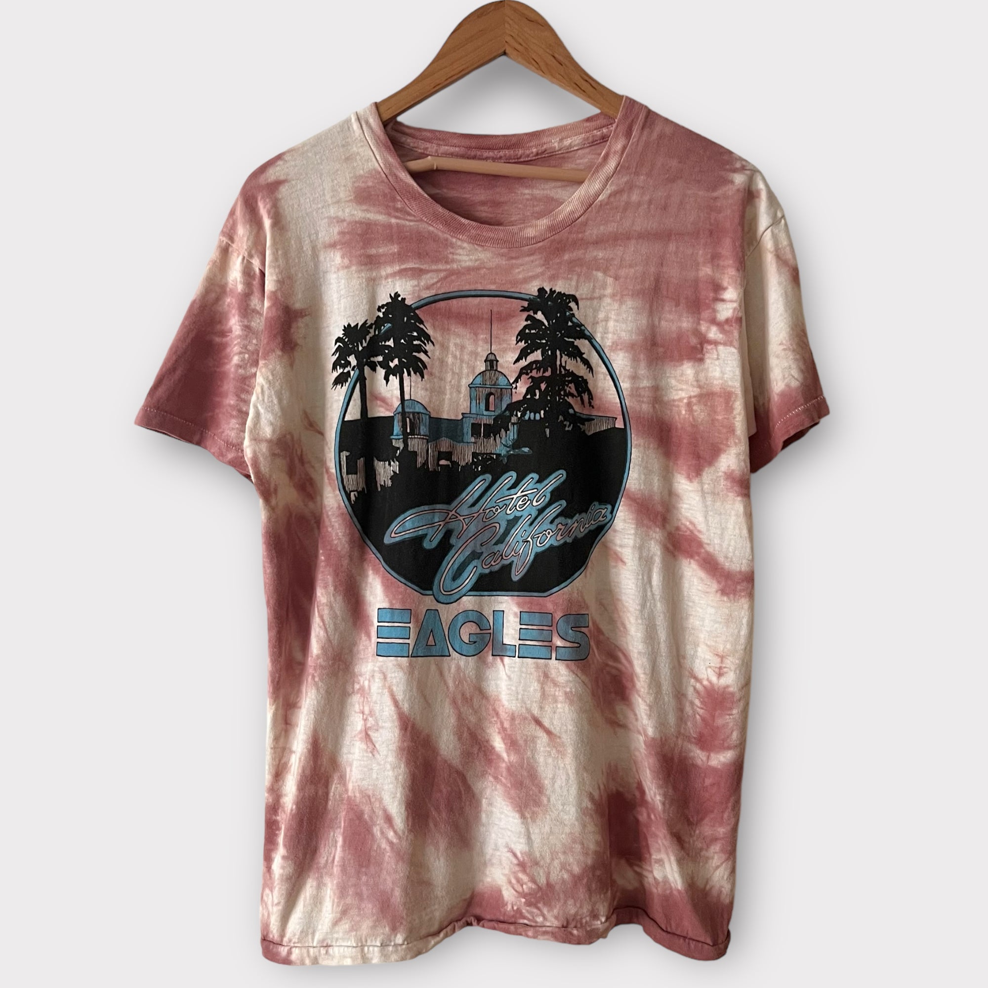 1970s Eagles "Hotel California" Vintage Promo Tie Dye Tee Shirt